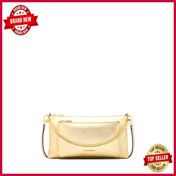 Medium Pebbled Leather Convertible Crossbody Bag with Chain Strap